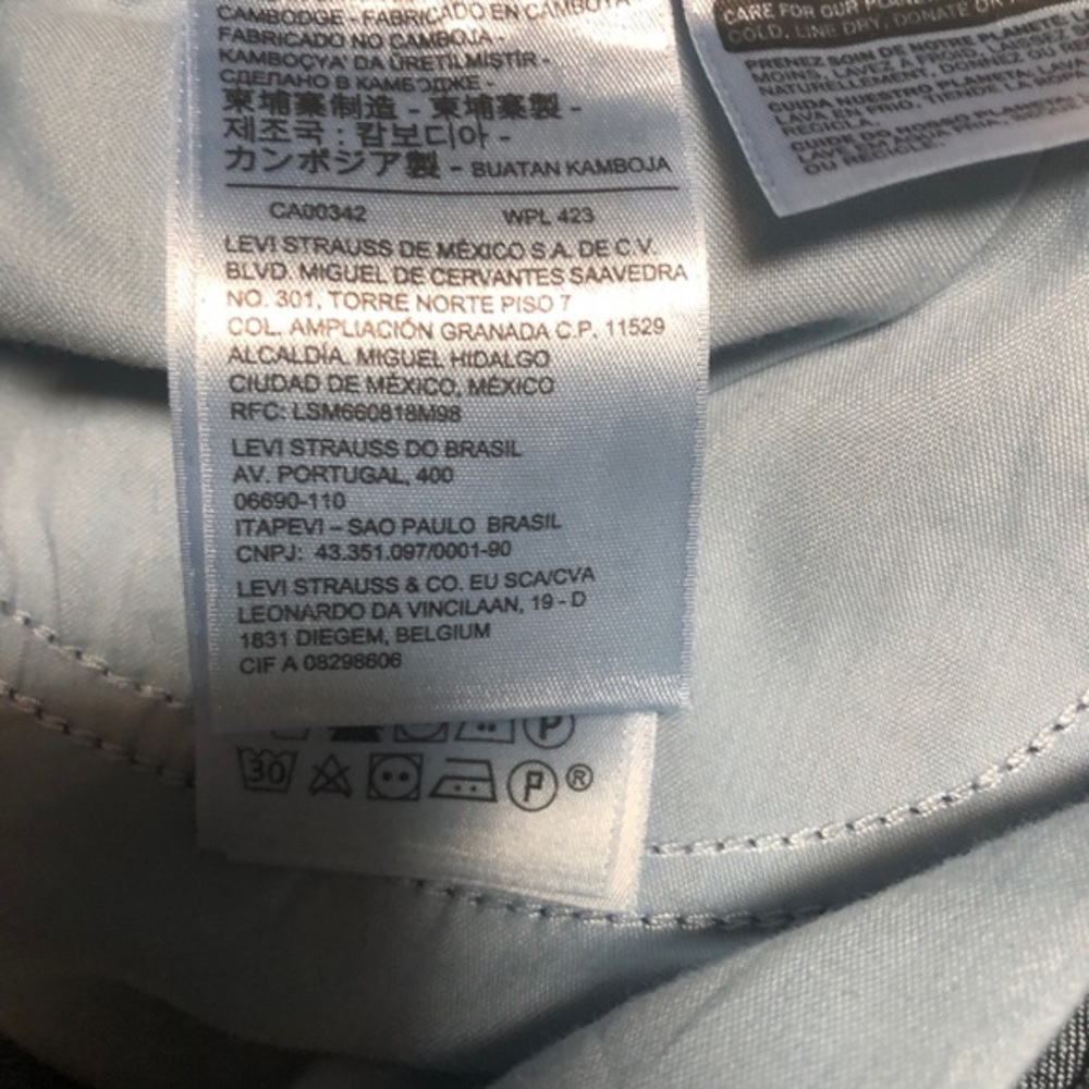 Levis High Rise Denim Cut Off Shorts Blue - Picture 6 of 10